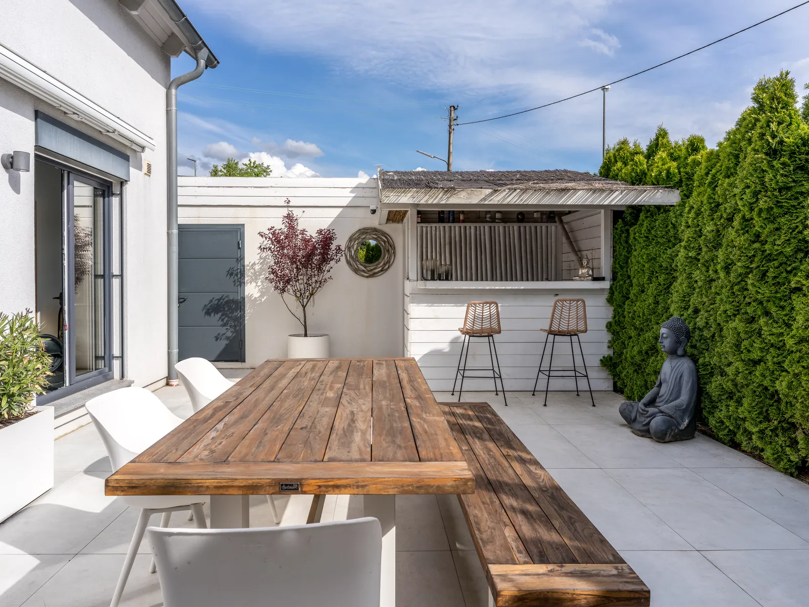 Ferienhaus auf Sylt mit Terrasse und Loungebereich